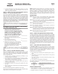 Maryland Form 502CR (COM/RAD-012) Income Tax Credits for Individuals - Maryland, Page 7