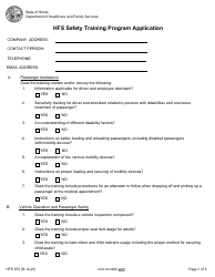 Document preview: Form HFS975 Hfs Safety Training Program Application - Illinois