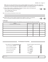 Form RP-459-C Application for Exemption for Persons With Disabilities and Limited Incomes - New York, Page 3
