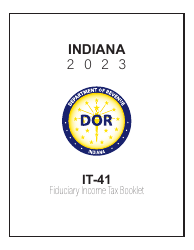 Document preview: Instructions for Form IT-41, State Form 11458 Fiduciary Income Tax Return - Indiana