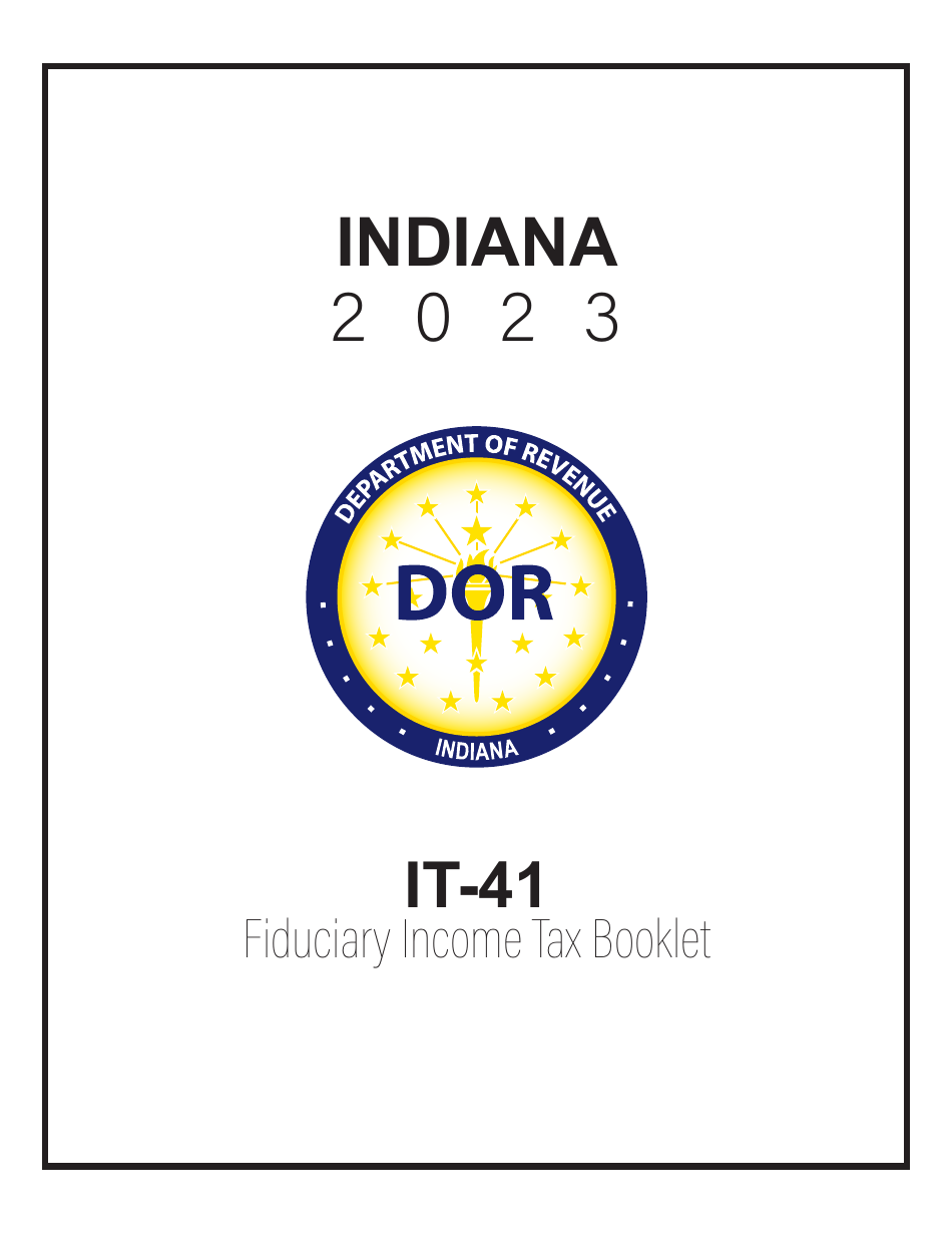 Instructions for Form IT-41, State Form 11458 Fiduciary Income Tax Return - Indiana, Page 1