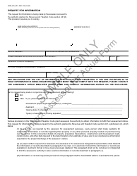 Document preview: Form BOE-441D Request for Information - Sample - California