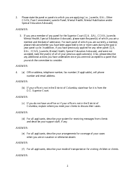 Family Court Panel Application - Washington, D.C., Page 2