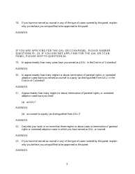 Family Court Panel Application - Washington, D.C., Page 5