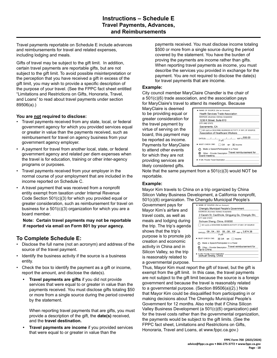 FPPC Form 700 Download Fillable PDF or Fill Online Statement of ...