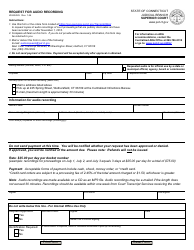 Document preview: Form JD-ES-325 Request for Audio Recording - Connecticut