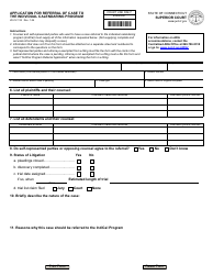 Document preview: Form JD-CV-132 Application for Referral of Case to the Individual Calendaring Program - Connecticut