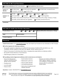 Form CDPH247 Medical Formula and Nutritionals Request Form - California, Page 2