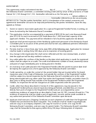 Application and Agreement for Permit to Operate a Registered Feedlot - Nebraska, Page 3