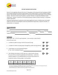 Document preview: Section 3 Worker Certification - City of Grand Rapids, Michigan