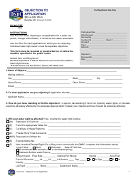 Form 611 Objection to Application - Montana