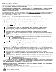 Form 611 Objection to Application - Montana, Page 2