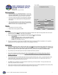 Form 641 Dnrc Ownership Update, Divided Interest (Split) - Montana