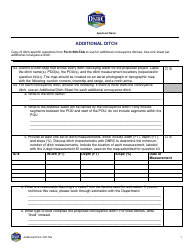 Document preview: Form 600-TAA Additional Ditch Sheet - Montana