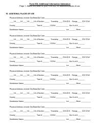 Form 602 Additional Information Addendum - Montana