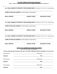 Form 602 Additional Information Addendum - Montana, Page 2