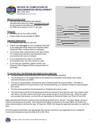 Form 602 Notice of Completion of Groundwater Development - Montana