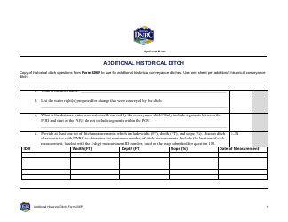 Document preview: Form 606P Additional Historical Ditch - Montana