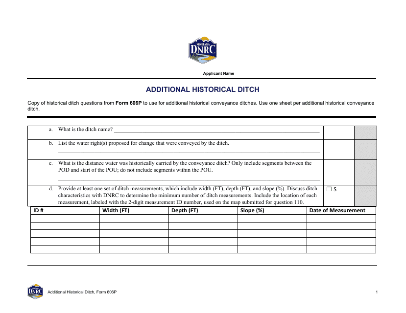 Form 606P  Printable Pdf