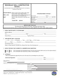 Document preview: Form 635 Redundant Well Construction Notice - Montana