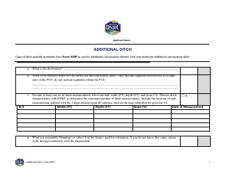 Form 600P Additional Ditch - Montana