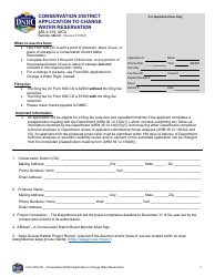 Document preview: Form 606-CD Conservation District Application to Change Water Reservation - Montana