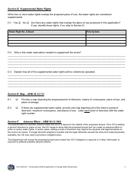 Form 606-CD Conservation District Application to Change Water Reservation - Montana, Page 3