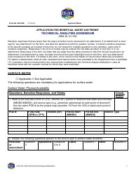 Form 600-TAA Application for Beneficial Water Use Permit - Technical Analysis Addendum - Montana