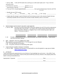 Form 644 Notice of Replacement Point of Diversion - Montana, Page 2