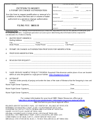 Document preview: Form 651 Petition to Modify a Permit or Change Authorization - Montana