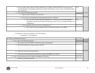 Form 600P Preapplication Meeting Form - Montana, Page 12