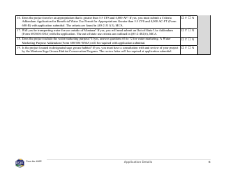 Form 600P Preapplication Meeting Form - Montana, Page 6