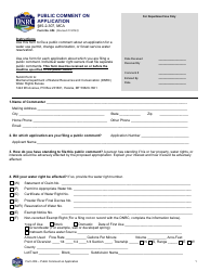 Document preview: Form 654 Public Comment on Application - Montana