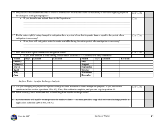 Form 606P Preapplication Meeting Form - Water Right Change - Montana, Page 21