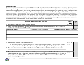 Form 606P Preapplication Meeting Form - Water Right Change - Montana, Page 3