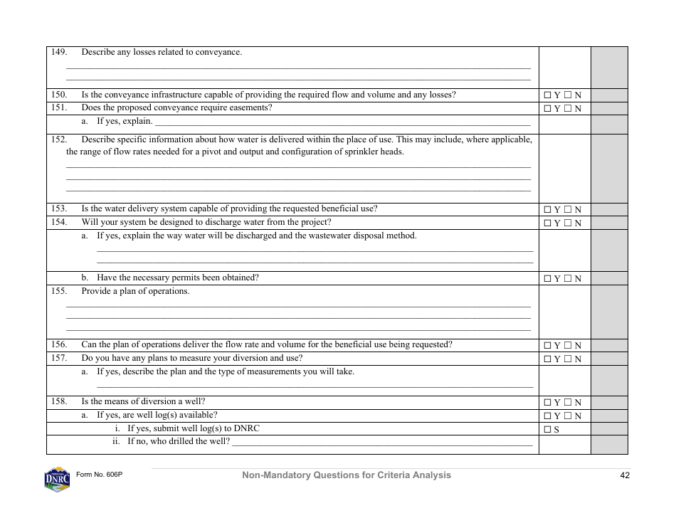 Form 606P Preapplication Meeting Form - Water Right Change - Montana, Page 42