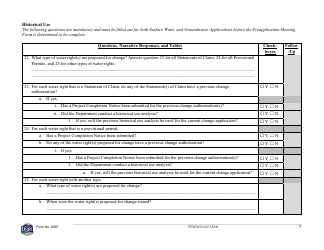 Form 606P Preapplication Meeting Form - Water Right Change - Montana, Page 7