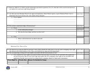 Form 606P Preapplication Meeting Form - Water Right Change - Montana, Page 8