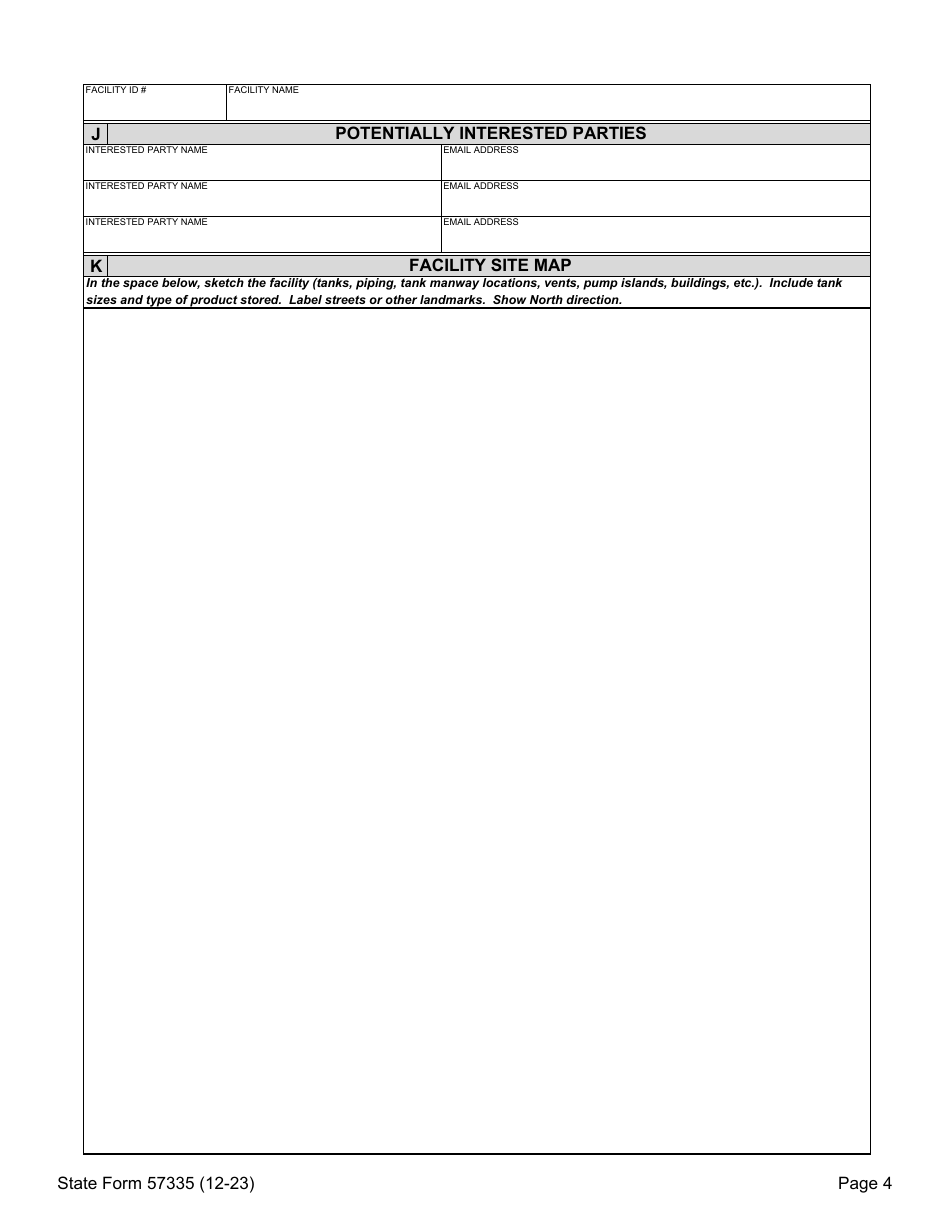 State Form 57335 Notification for Aboveground Storage Tank Systems - Indiana, Page 4