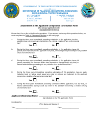 Attachment A Tfl Applicant Compliance Information Form - Virgin Islands