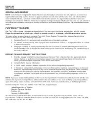 Form L-82 Refund Change Request - Hawaii, Page 2