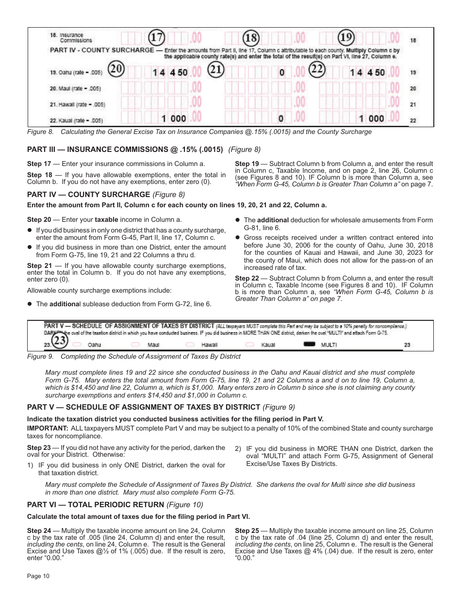 Instructions for Form G-45, G-49 - Hawaii, Page 10