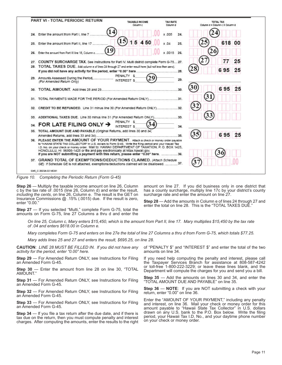 Instructions for Form G-45, G-49 - Hawaii, Page 11