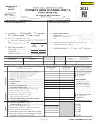 Document preview: Form N-20 Schedule K-1 Partner&#039;s Share of Income, Credits, Deductions, Etc. - Hawaii