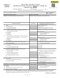 Form N-40 Schedule K-1 Beneficiary&#039;s Share of Income, Deductions, Credits, Etc. - Hawaii