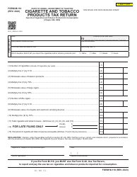 Document preview: Form M-110 Cigarette and Tobacco Products Tax Return - Hawaii