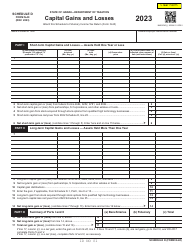 Document preview: Form N-40 Schedule D Capital Gains and Losses - Hawaii, 2023
