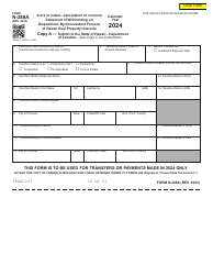 Document preview: Form N-288A Statement of Withholding on Dispositions by Nonresident Persons of Hawaii Real Property Interests - Hawaii, 2024