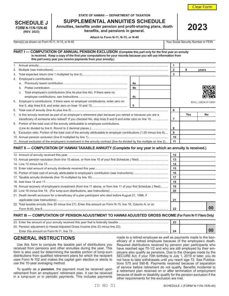Form N 11 N 15 N 40 Schedule J Download Fillable PDF Or Fill Online form-n-11-n-15-n-40-schedule-j-download-fillable-pdf-or-fill-online