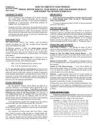 Instructions for Rental Motor Vehicle, Tour Vehicle, and Car-Sharing Vehicle Surcharge Tax - Hawaii